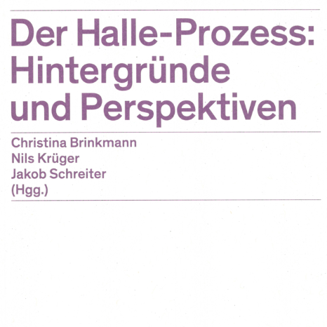 Cover des Buches "Der Halle-Prozess: Hintergründe und Perspektiven" 